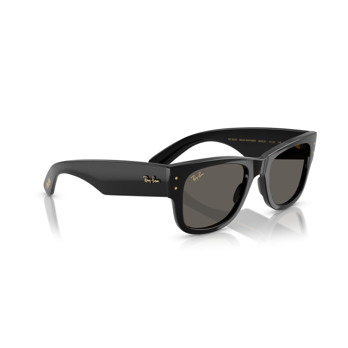 Occhiali da sole donna Ray Ban 0840S 6826J5 - Mega Wayfarer Luxury ...