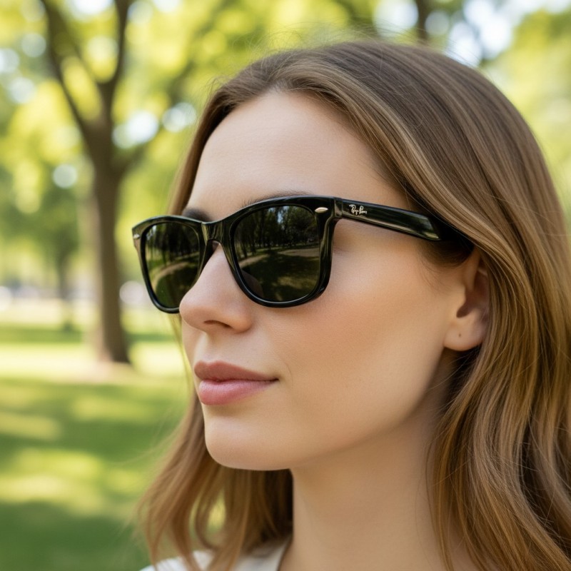 Lunettes de soleil pour hommes Ray Ban 2140 901 - Nouvelle collection Wayfarer Luxe...