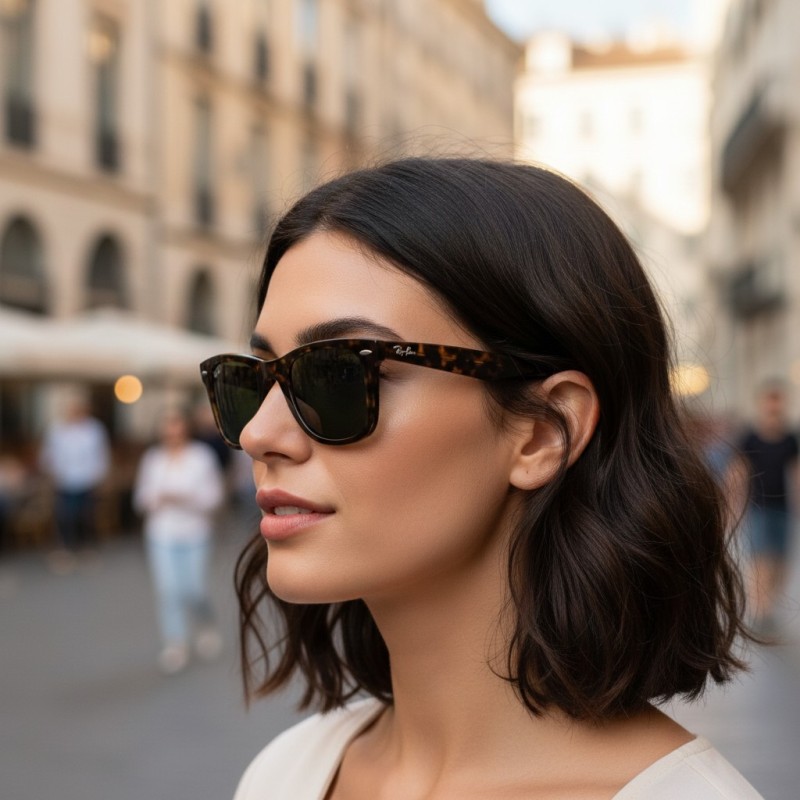 Lunettes de soleil pour hommes Ray Ban 2140 902 - Nouvelle collection Wayfarer Luxury...