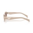 Prada PR 26ZS 25B6X1 Dames Zonnebril - Poederroze Acetaat en Donkerpaarse Lenzen