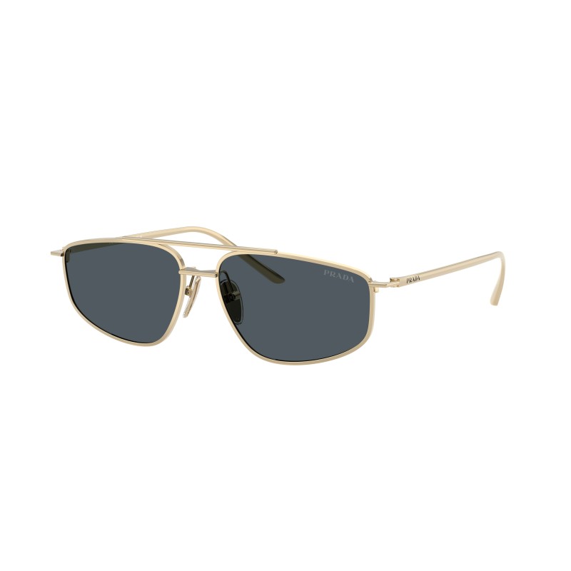 Prada PR C51S ZVN70B - Lunettes de soleil géométriques en métal doré avec verres gris