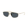 Prada PR C51S ZVN70B - Lunettes de soleil géométriques en métal doré avec verres gris