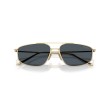 Prada PR C51S ZVN70B - Lunettes de soleil géométriques en métal doré avec verres gris