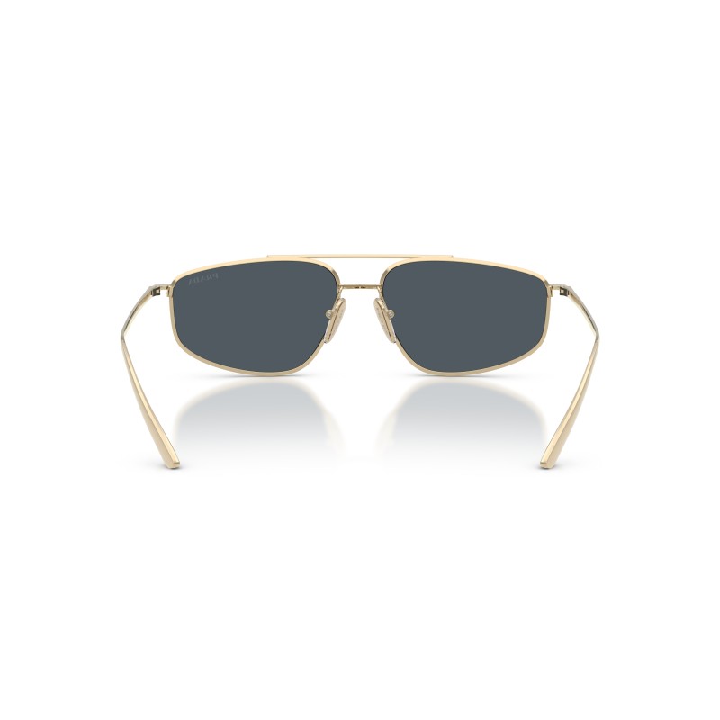 Prada PR C51S ZVN70B - Lunettes de soleil géométriques en métal doré avec verres gris