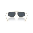 Prada PR C51S ZVN70B - Lunettes de soleil géométriques en métal doré avec verres gris