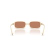Miu Miu MU 11ZS 21D90Q - Lunettes de soleil rectangulaires en acétate blanc avec verres marron
