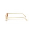 Miu Miu MU 11ZS 21D90Q - Lunettes de soleil rectangulaires en acétate blanc avec verres marron