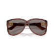 Miu Miu MU A08S 26E80Q Striped Tobacco Aviator Sunglasses