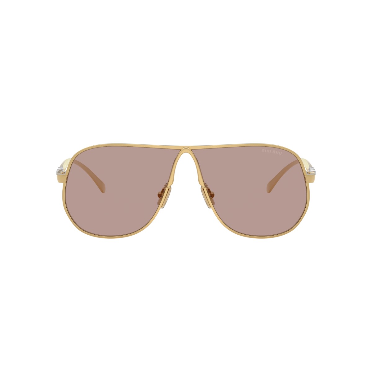 Miu Miu MU A56S 5AK20I - Occhiali da Sole Pilot Oro e Malva