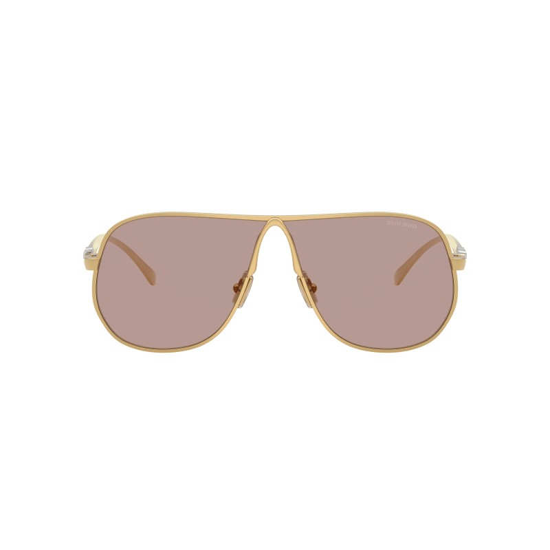 Miu Miu MU A56S 5AK20I - Occhiali da Sole Pilot Oro e Malva