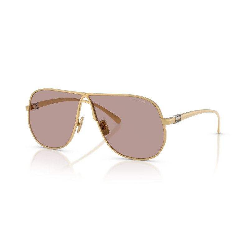 Miu Miu MU A56S 5AK20I Gold & Violet Pilot Sunglasses