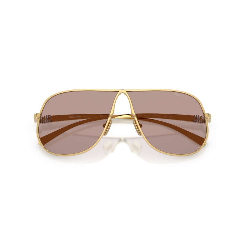 Miu Miu MU A56S 5AK20I Gold & Violet Pilot Sunglasses