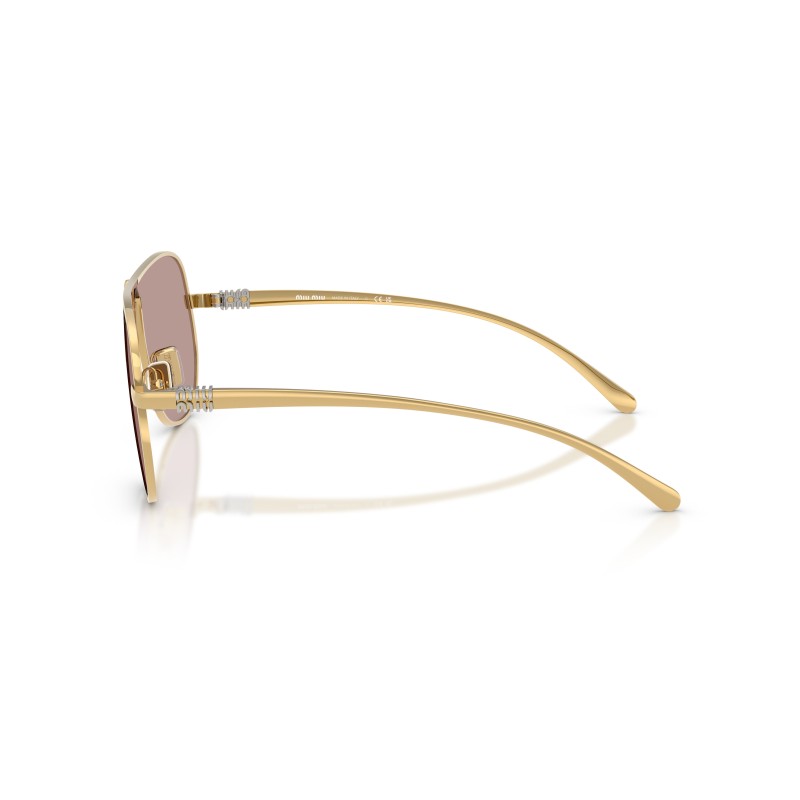 Miu Miu MU A56S 5AK20I Gold & Violet Pilot Sunglasses