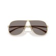 Miu Miu MU A56S Pale Gold Pilot Sunglasses - Grey Lenses
