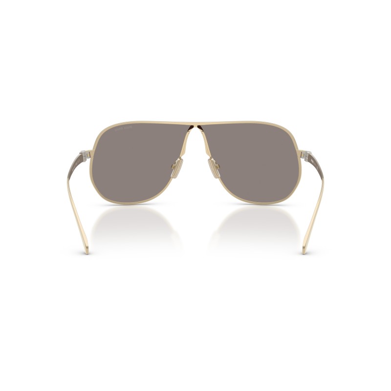 Miu Miu MU A56S Pale Gold Pilot Sunglasses - Grey Lenses