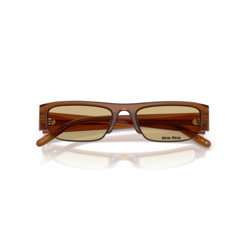 Miu Miu MU B07S 22I10R Zonnebril - Opal Cinnamon & Geel