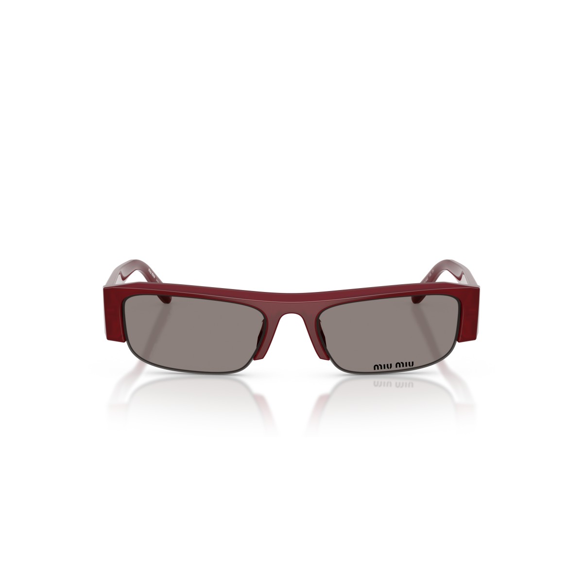 Miu Miu MU B07S Red Rectangular Sunglasses | Designer Eyewear