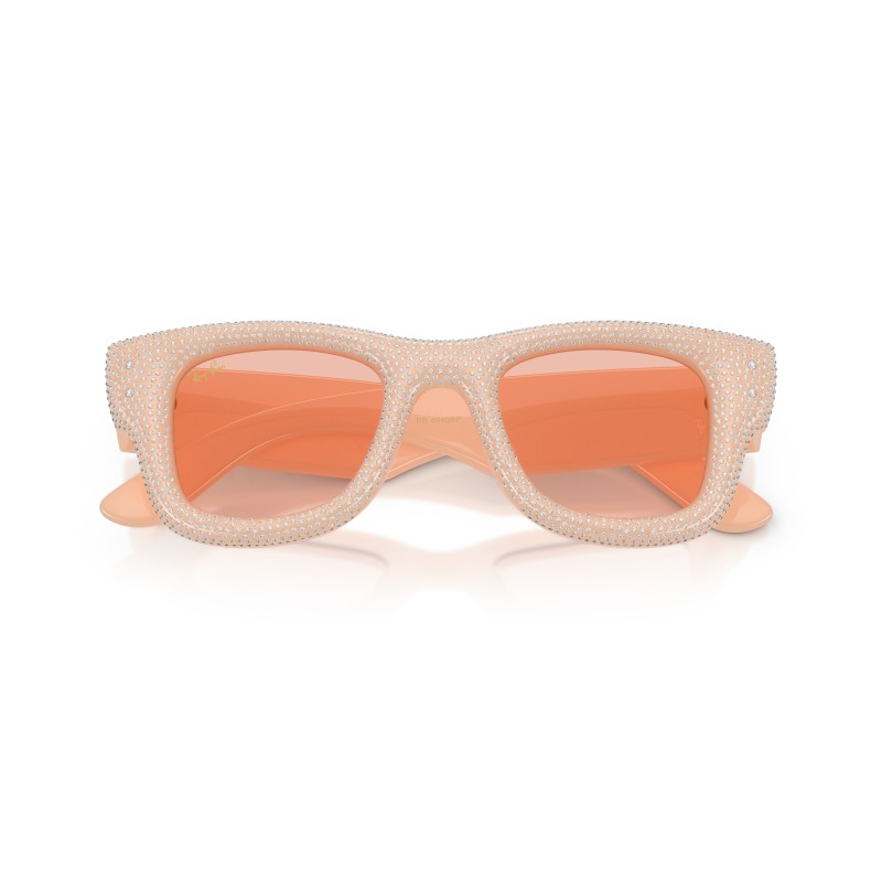 Ray-Ban RB4940BP Wayfarer Puffer Crystal Encrusted Peach Sunglasses