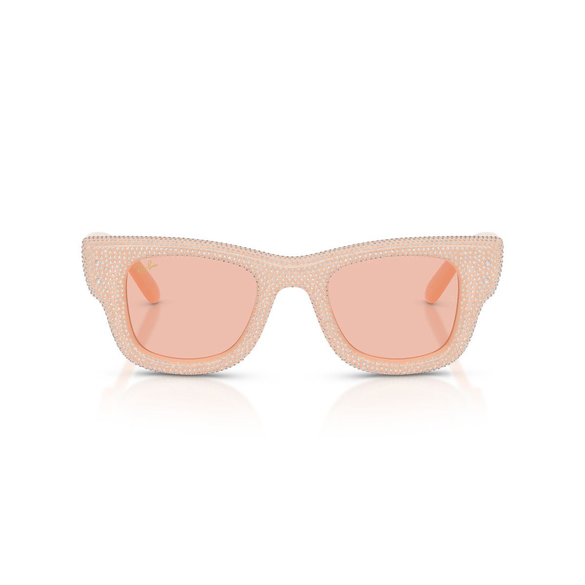 Ray-Ban RB4940BP Wayfarer Puffer Crystal Encrusted Peach Sunglasses