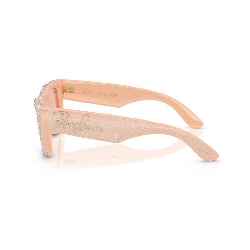 Ray-Ban RB4940BP Wayfarer Puffer Crystal Encrusted Peach Sunglasses