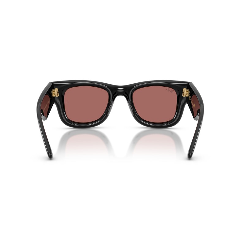 Ray-Ban RB4940 601/69 Wayfarer Puffer Nero con Lenti Rosa