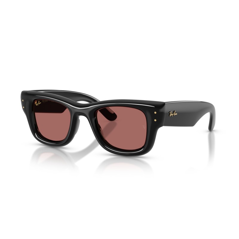 Ray-Ban RB4940 601/69 Wayfarer Puffer Nero con Lenti Rosa