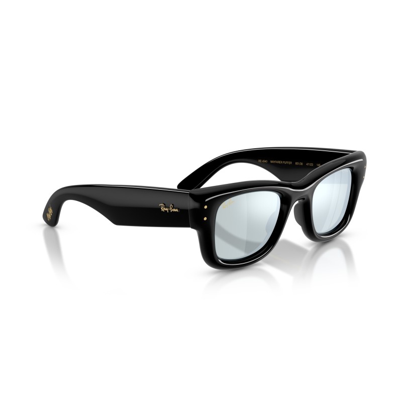 Ray-Ban RB4940 601/30 Wayfarer Puffer AWGE - Noir Miroir Argent