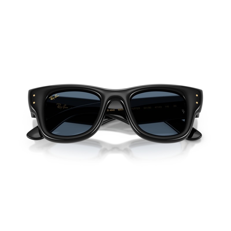 Ray-Ban RB4940 Wayfarer Puffer Nero e Blu | Occhiali da Sole Iconici