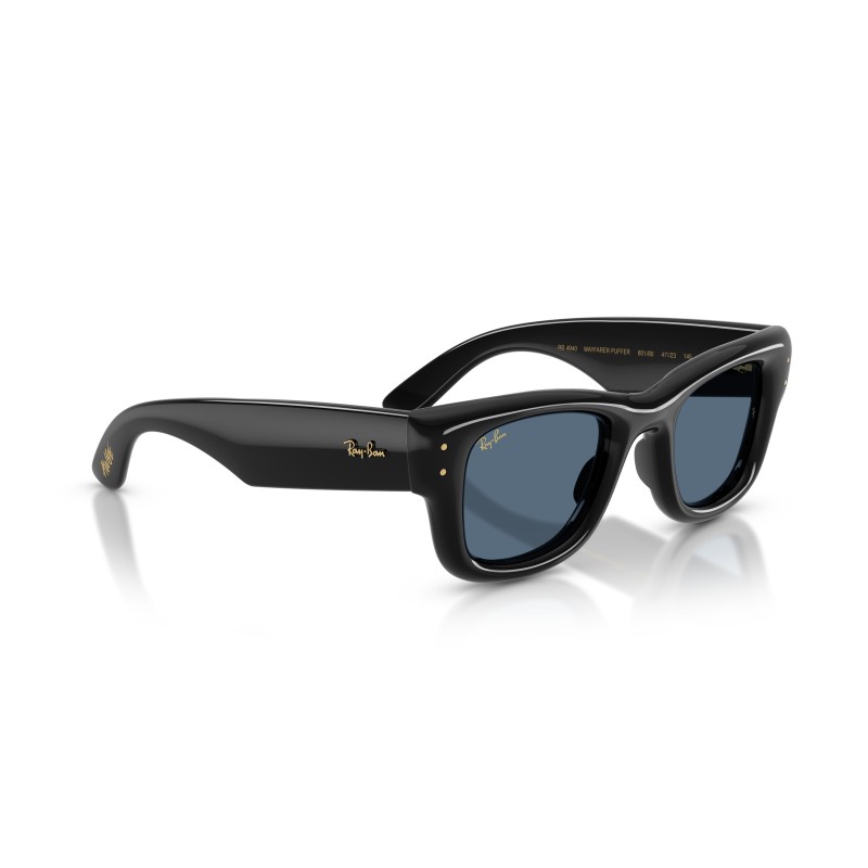 Ray-Ban RB4940 Wayfarer Puffer Nero e Blu | Occhiali da Sole Iconici