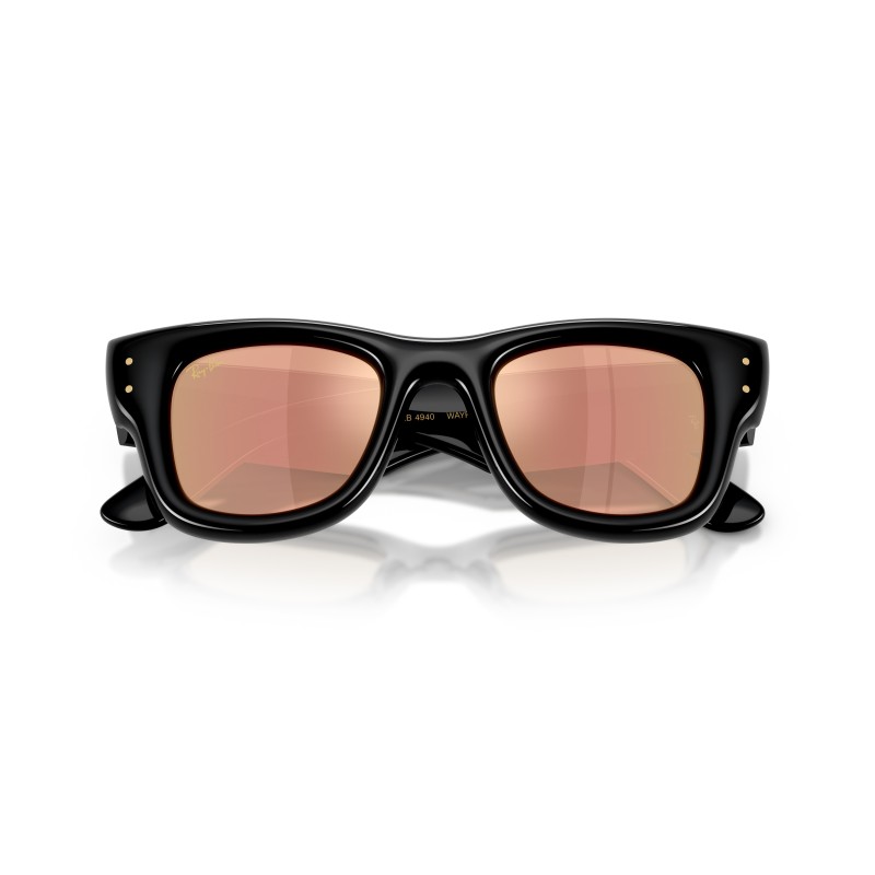 Ray-Ban RB4940 601/7J Wayfarer Puffer Sunglasses | Black & Copper