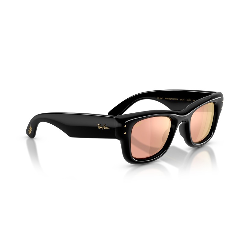 Ray-Ban RB4940 601/7J Wayfarer Puffer Sunglasses | Black & Copper