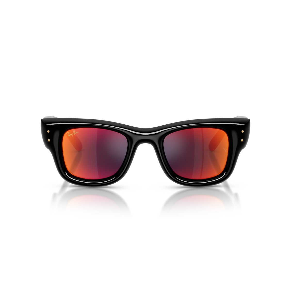 Ray-Ban RB4940 Wayfarer Puffer 601/6Q - Noir & Miroir Rouge