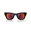 Ray-Ban RB4940 601/6Q Wayfarer Puffer - Nero e Arancio Specchiato