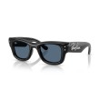 Ray-Ban RB4940B Wayfarer Puffer Nero Lucido e Lenti Blu