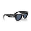 Ray-Ban RB4940B Wayfarer Puffer Nero Lucido e Lenti Blu