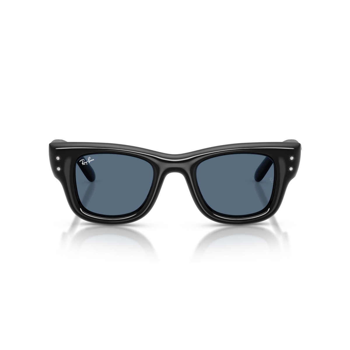Ray-Ban RB4940B Wayfarer Puffer Nero Lucido e Lenti Blu