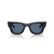 Ray-Ban RB4940B Wayfarer Puffer Nero Lucido e Lenti Blu