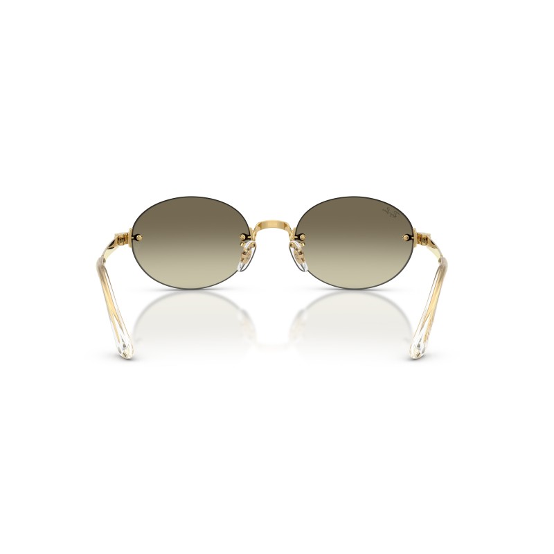 Ray-Ban RB3929 001/7I Gold Rimless Oval Sunglasses