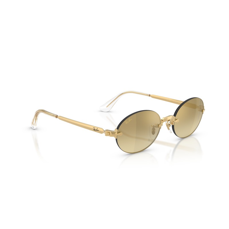 Ray-Ban RB3929 001/7I Gold Rimless Oval Sunglasses