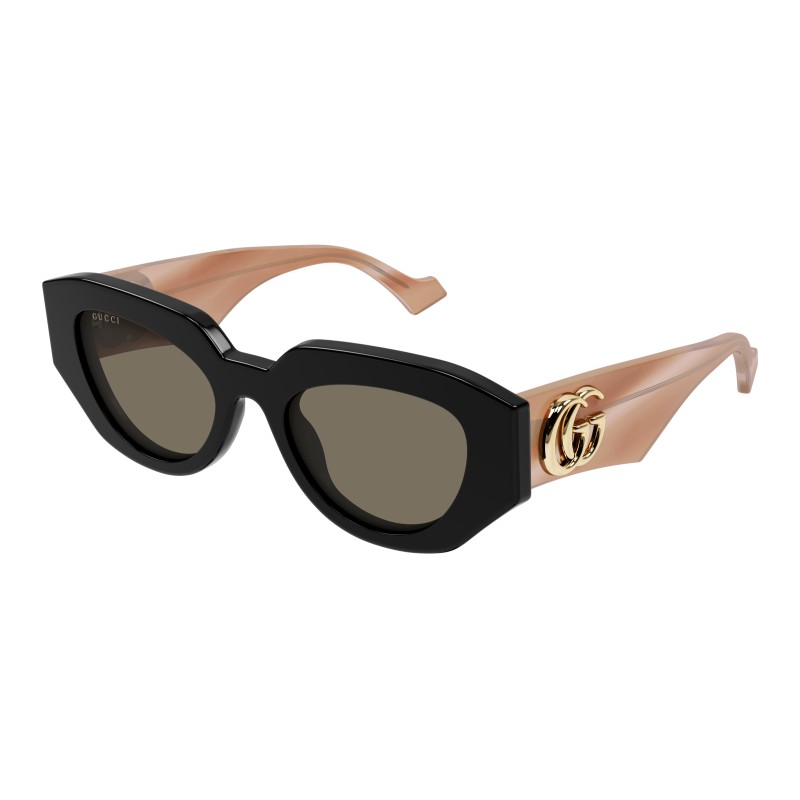 Lunettes Gucci GG1421S 008 | Monture Noire et Pêche Femme