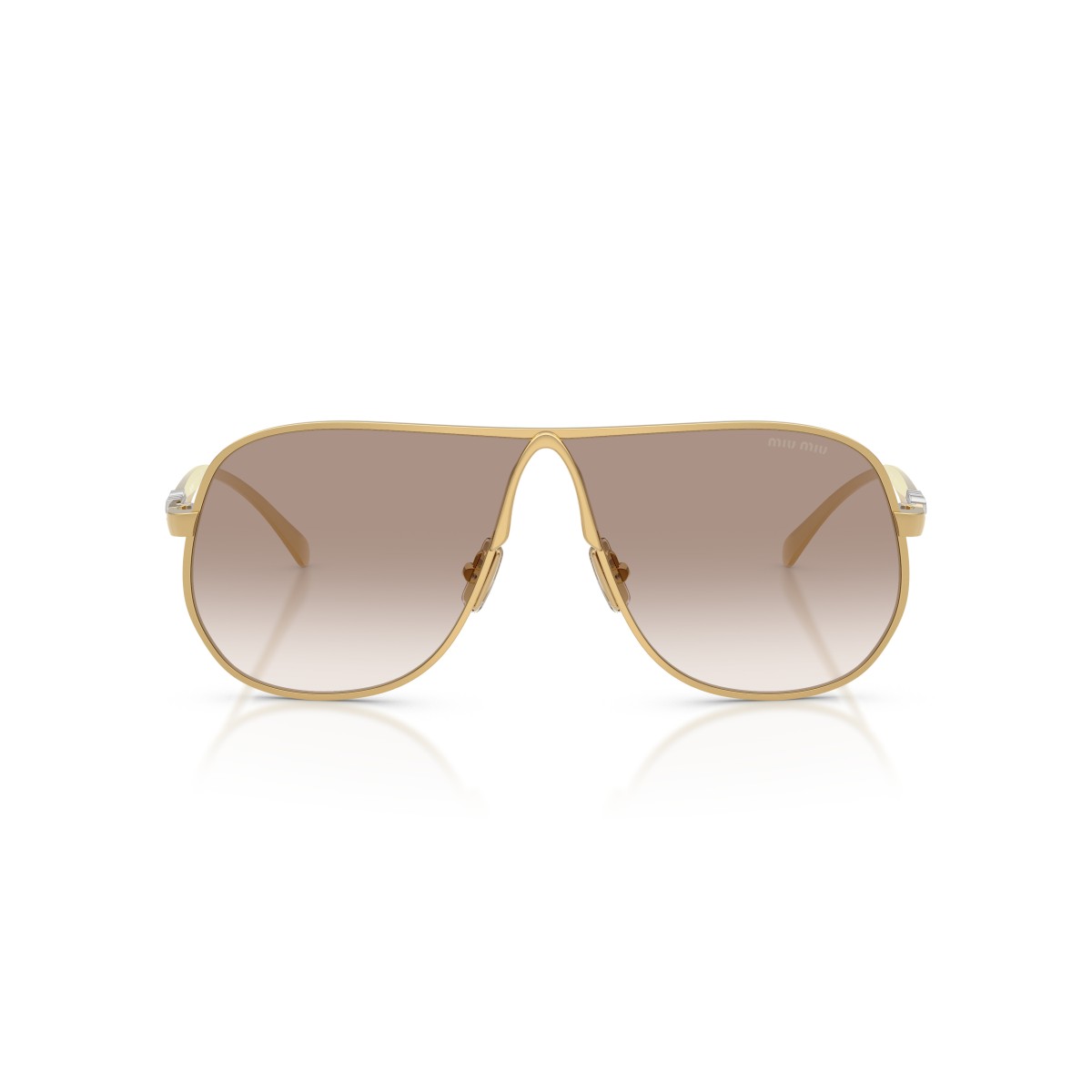 Miu Miu MU A56S 5AK90L Zonnebril - Goud met Bruine Glazen