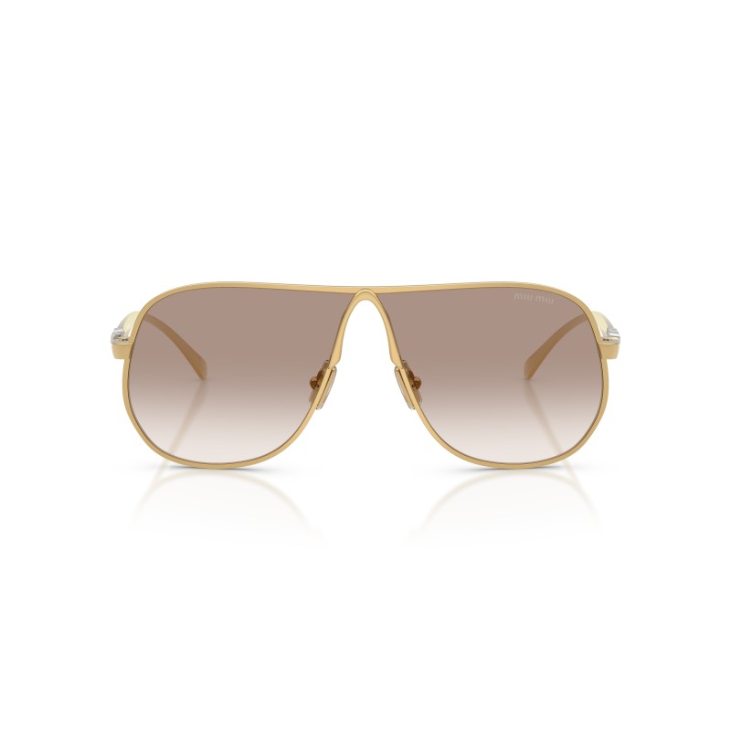 Lunettes Miu Miu MU A56S 5AK90L Or et Marron | Luxe Pilote