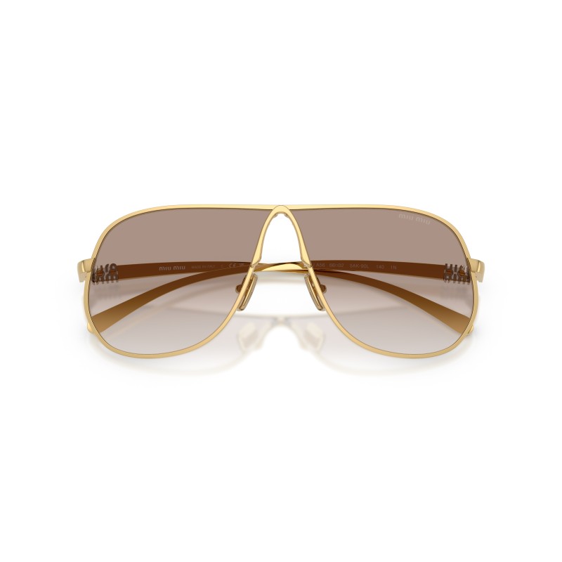 Lunettes Miu Miu MU A56S 5AK90L Or et Marron | Luxe Pilote