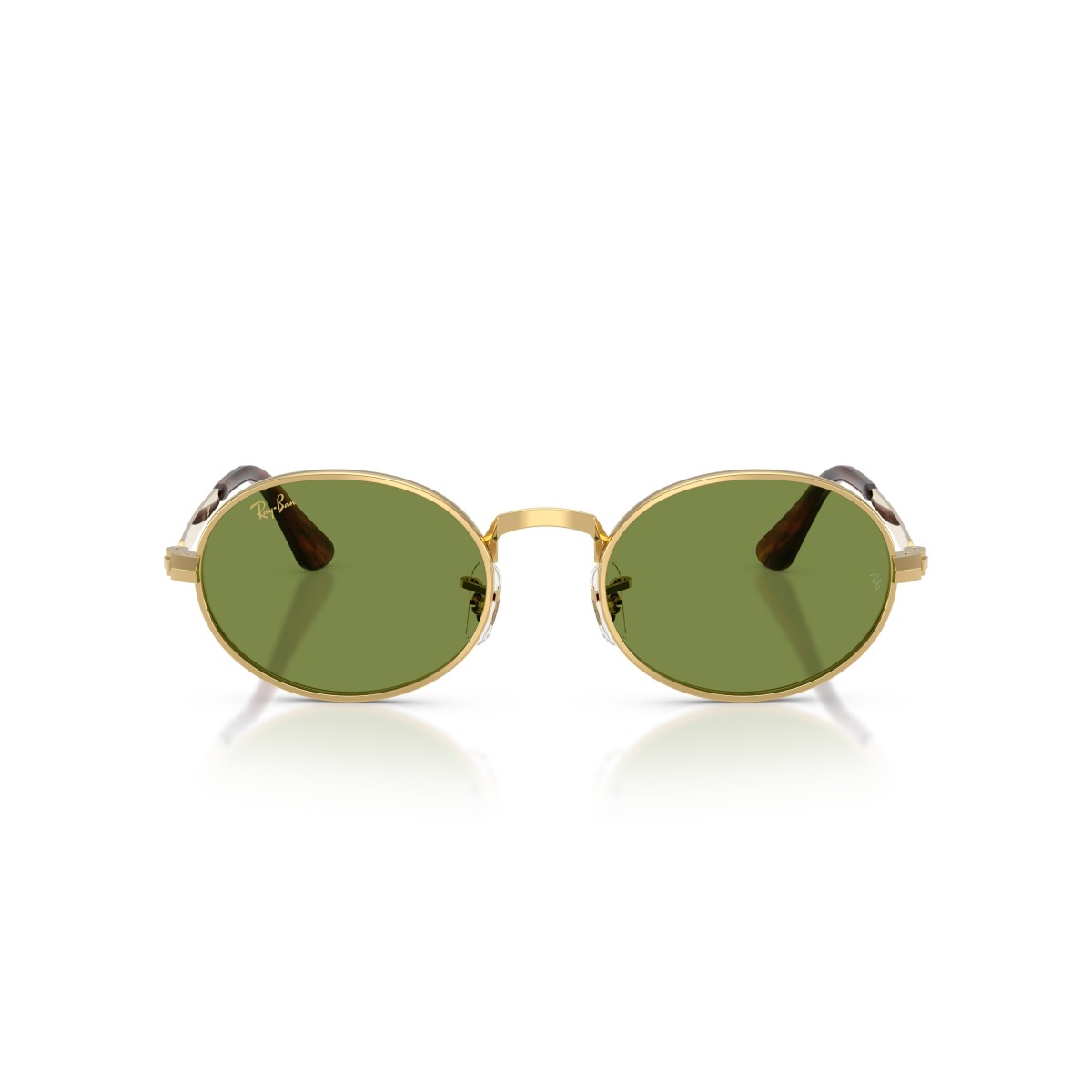 Ray-Ban RB3931 001/4E - Lunettes de Soleil Ovales Or et Vert