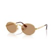Ray-Ban RB3931 001/53 - Lunettes de Soleil Ovales Or et Brunes