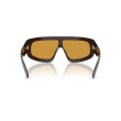 Prada PR D10S 27I50P Dark Brown Mask Sunglasses | Yellow Lenses
