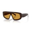 Prada PR D10S Occhiali da Sole Maschera Cacao e Ocra