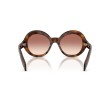Prada PR D08SU 20D70X : Lunettes de soleil rondes en écaille de tortue Juniper avec verres dégradés marron clair Bordeaux