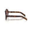 Prada PR D08SU 20D70X : Lunettes de soleil rondes en écaille de tortue Juniper avec verres dégradés marron clair Bordeaux
