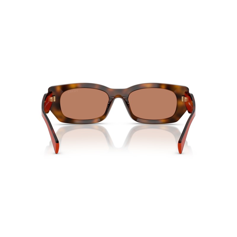 Prada PR B05S 01K90Q Sunglasses | Tortoise & Red Rectangular
